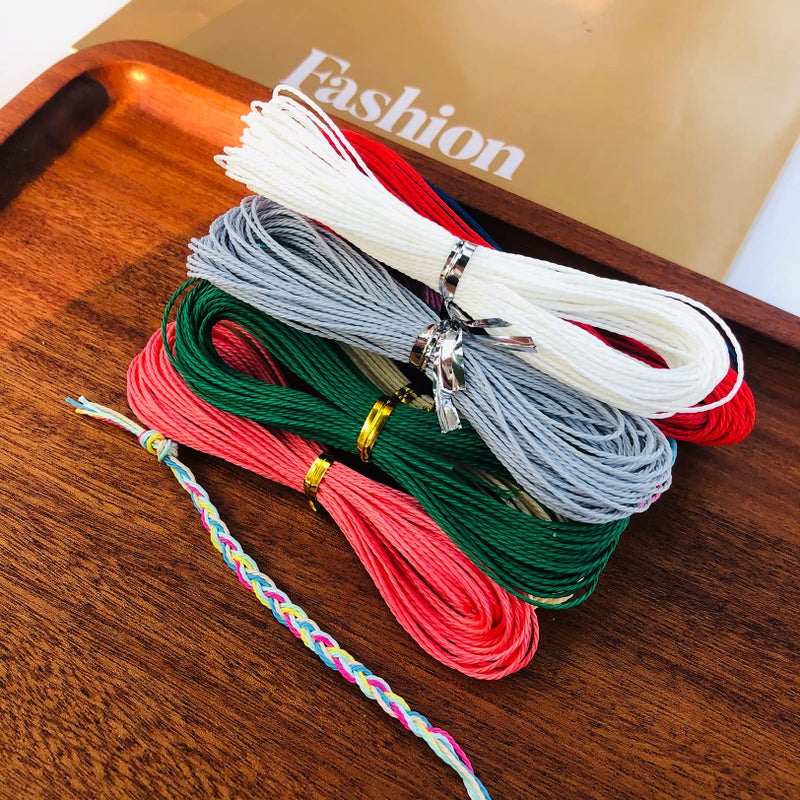 Phinicco 35 Colors 1mm Waxed Polyester Cord Bracelet Cord Wax Coated Thread for Jewelry Making Waxed String for Bracelet Making10m for Each Color - Image 5